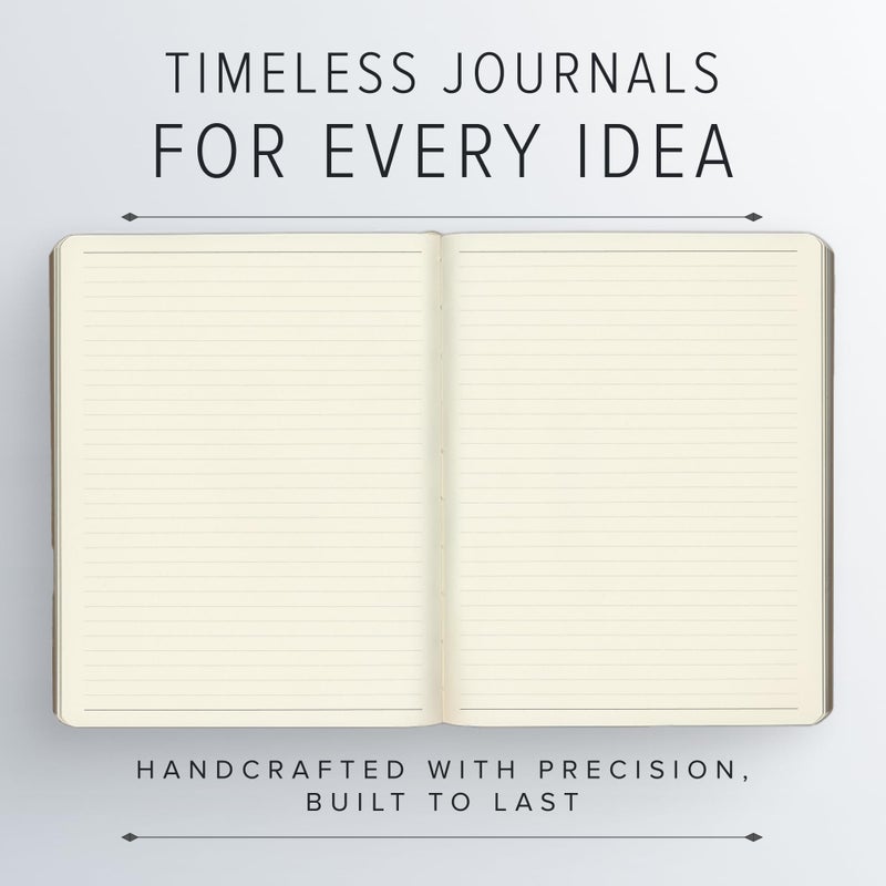 Gallery Leather Journal - Crafted in Maine, USA - Elegant Leather Writing Notebook with 192 Lined Pages - A Timeless Space for Your Thoughts - Acadia Black, 8x5.5, Desk Lined - Image 2